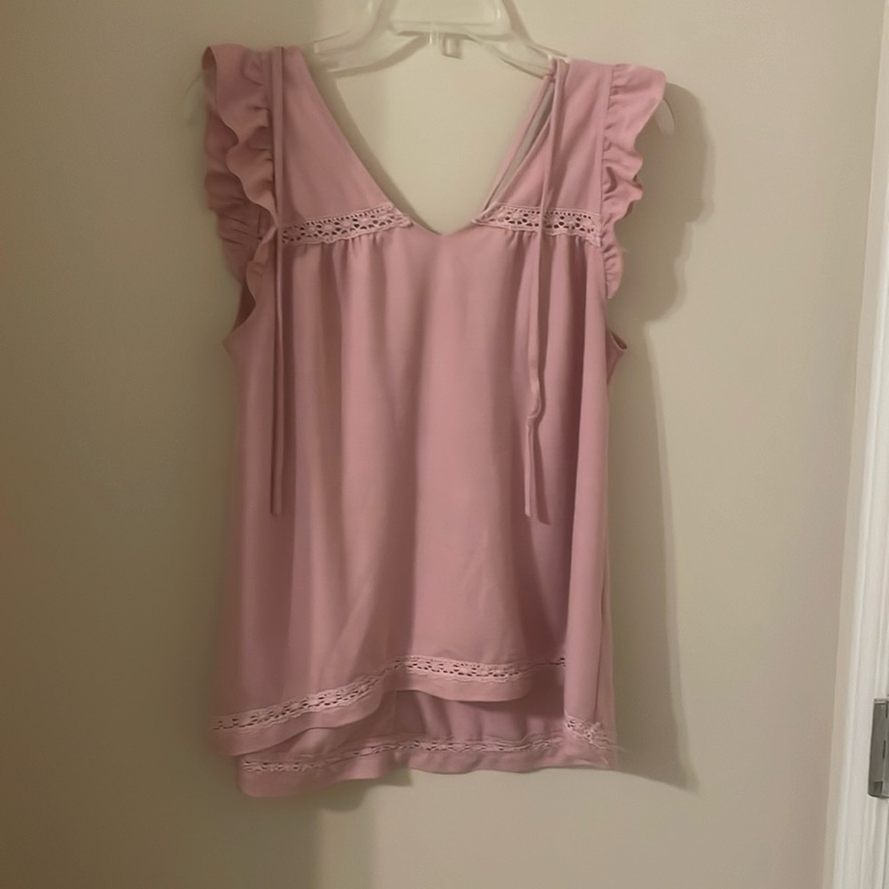 Grace Karin Ruffle Pink Shirt, Medium